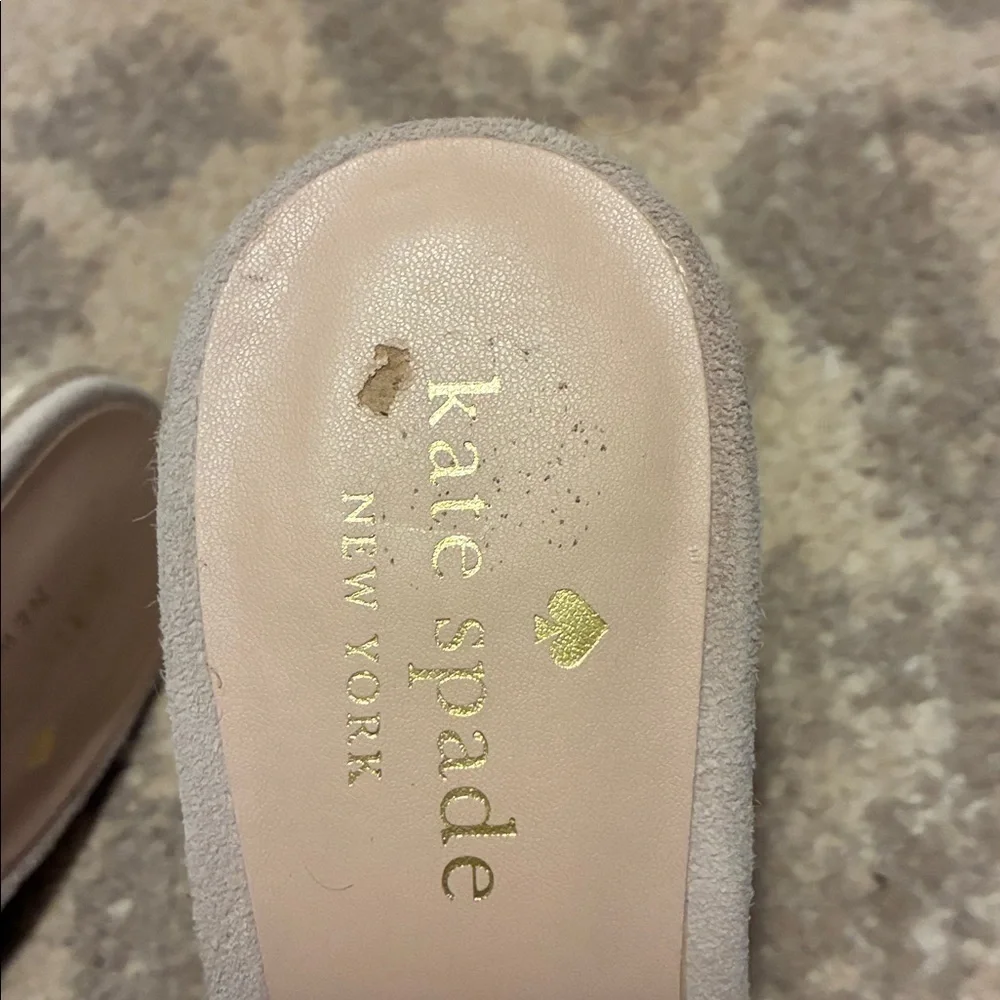 Kate Spade Tegan Wedge Mule Slide Sandal Espadrilles Pink Blush Color Size 7.5